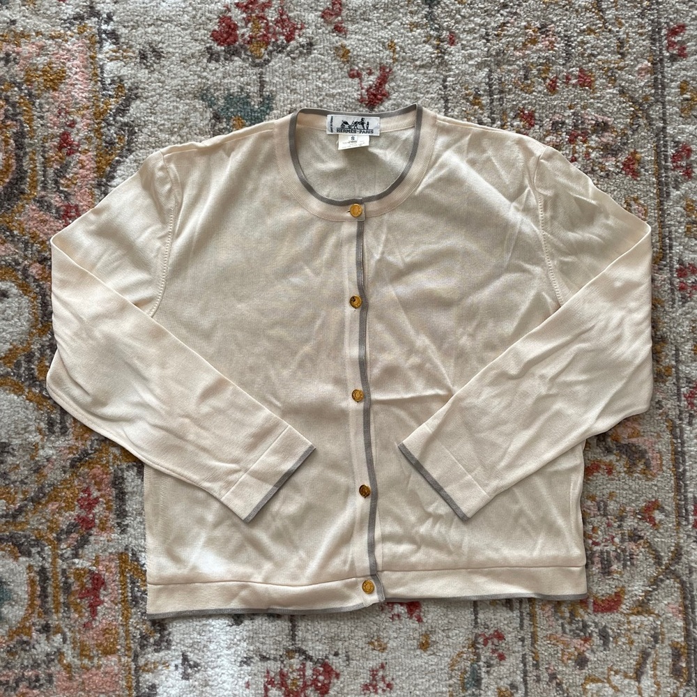 Hermès silk cardigan